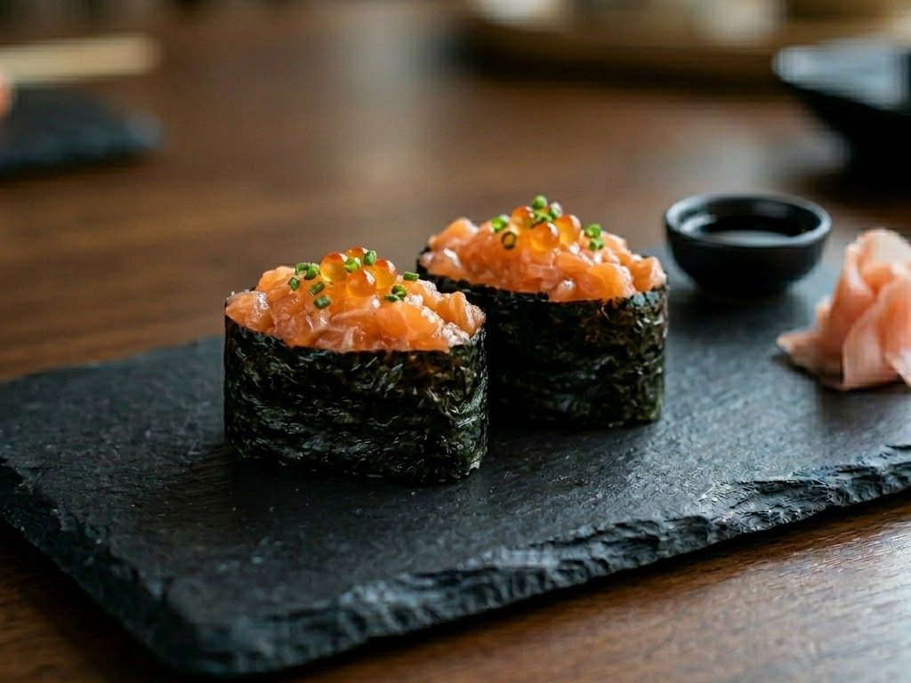 Gunkan saumon Le Creusot japonais restaurant